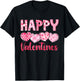 Happy Valentine Day Heart Love Women Couples T-Shirt - T-Shirt | Black