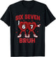 6 7 Bruh Valentines Cute Heart six Seven Meme Kids Boys Girl T-Shirt - T-Shirt | Black