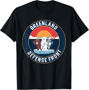 Greenland Guard Polar Bear Spear Arctic Emblem T-Shirt - T-Shirt | Black