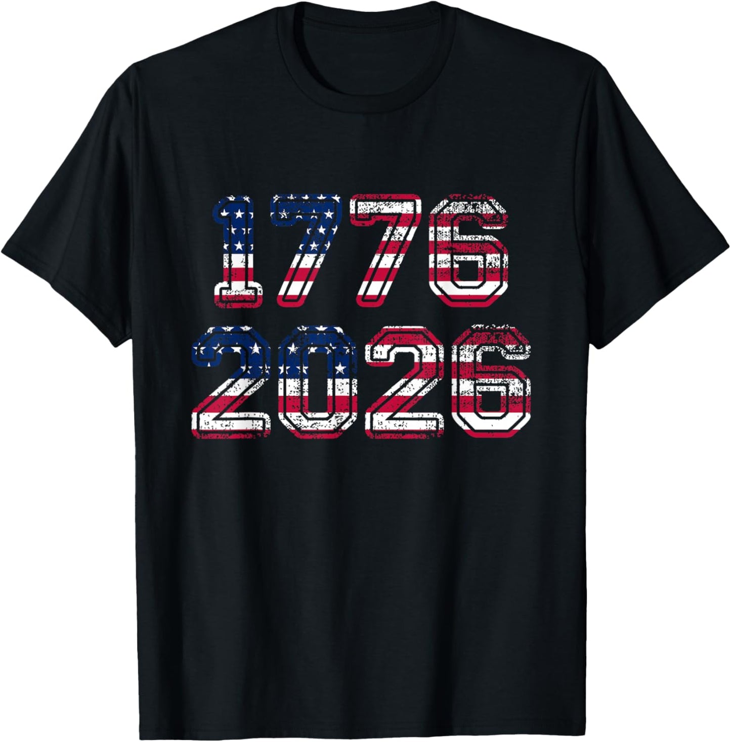1776-2026 250th Birthday American Flag Eagle Shirt 250 Years T-Shirt - T-Shirt | Black