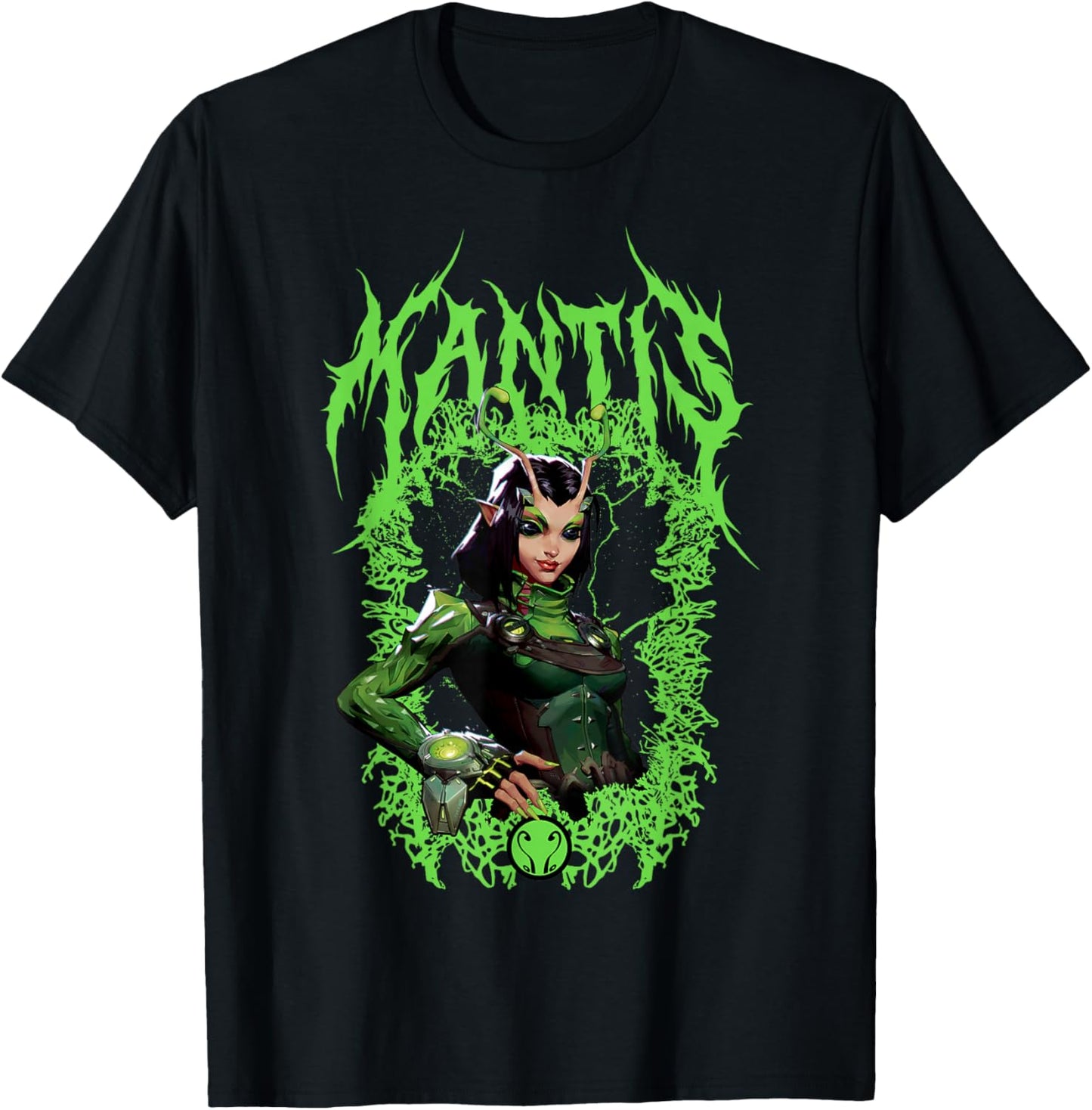 Marvel Rivals Mantis Green Creature T-Shirt - T-Shirt | Black