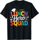 School Lunch Hero Squad Funny Lady Cafeteria Squad Workers T-Shirt - T-Shirt | Black
