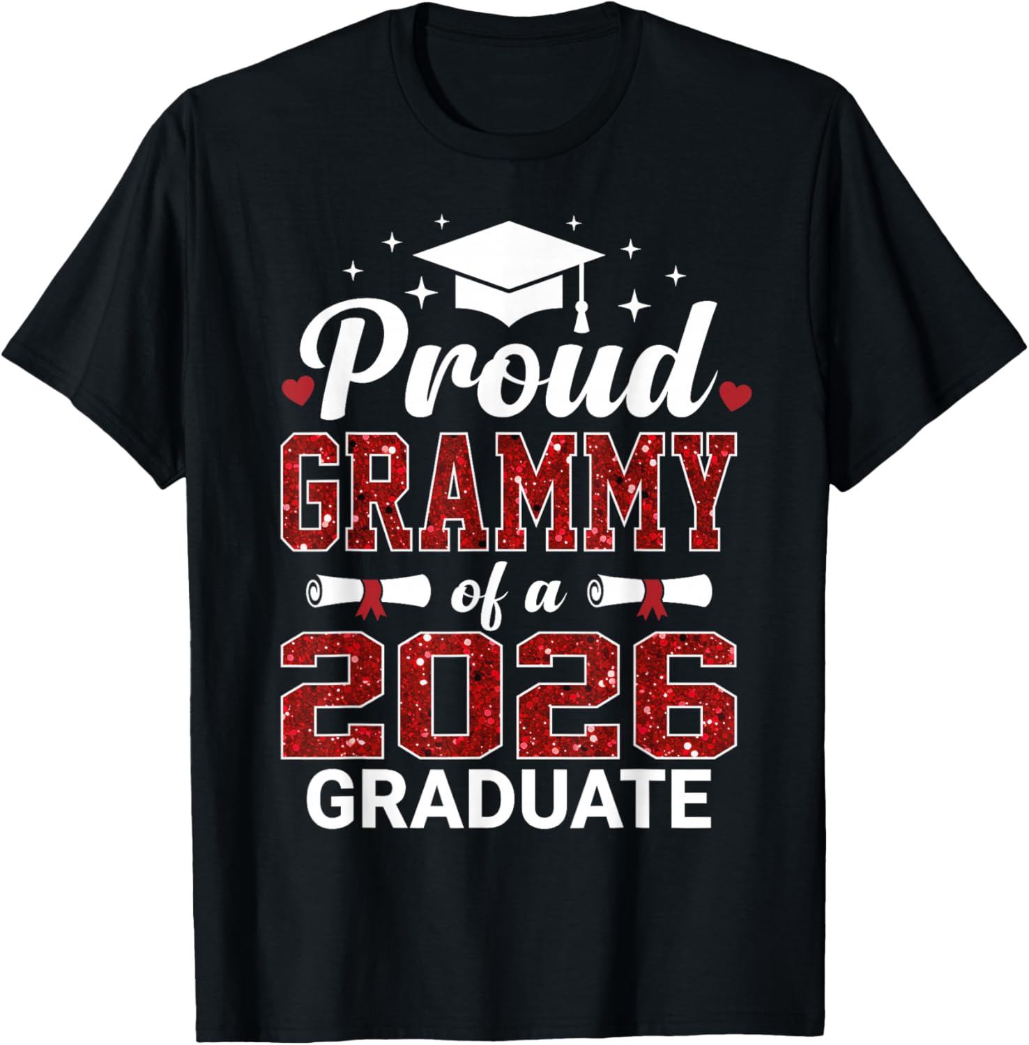 Proud Grammy of A 2026 Graduate Class of Graduation T-Shirt - T-Shirt | Black