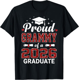 Proud Grammy of A 2026 Graduate Class of Graduation T-Shirt - T-Shirt | Black