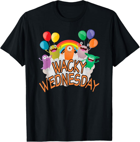 Wacky Wednesday Kids and Teachers | Mismatch Day Spirit Week T-Shirt - T-Shirt | Black