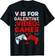 Valentines Day Boys Galentine Day Boy Video Games Kids Girls T-Shirt - T-Shirt | Black