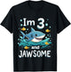Kids I’m 3 and Jawsome Shark 3rd Birthday for Kids T-Shirt - T-Shirt | Black