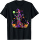 Funny Vintage Wicked Halloween Witch Design Men Women Kids T-Shirt - T-Shirt | Black