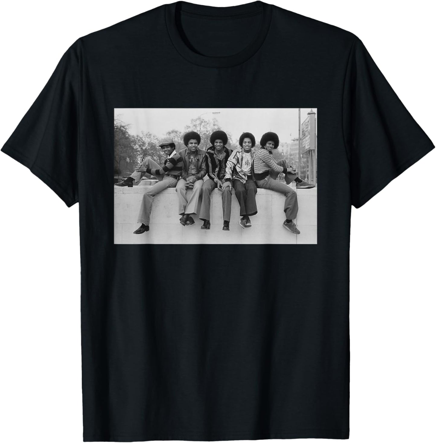 Michael Jackson The Jackson 5 Pop Group in London T-Shirt - T-Shirt | Black
