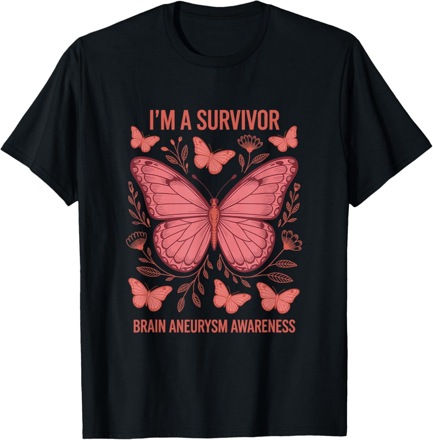 I'm A Survivor Brain Aneurysm Awareness, Aneurysm Awareness T-Shirt - T-Shirt | Black