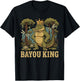 Bayou King Louisiana Alligator Retro Wildlife Travel Cajun T-Shirt - T-Shirt | Black