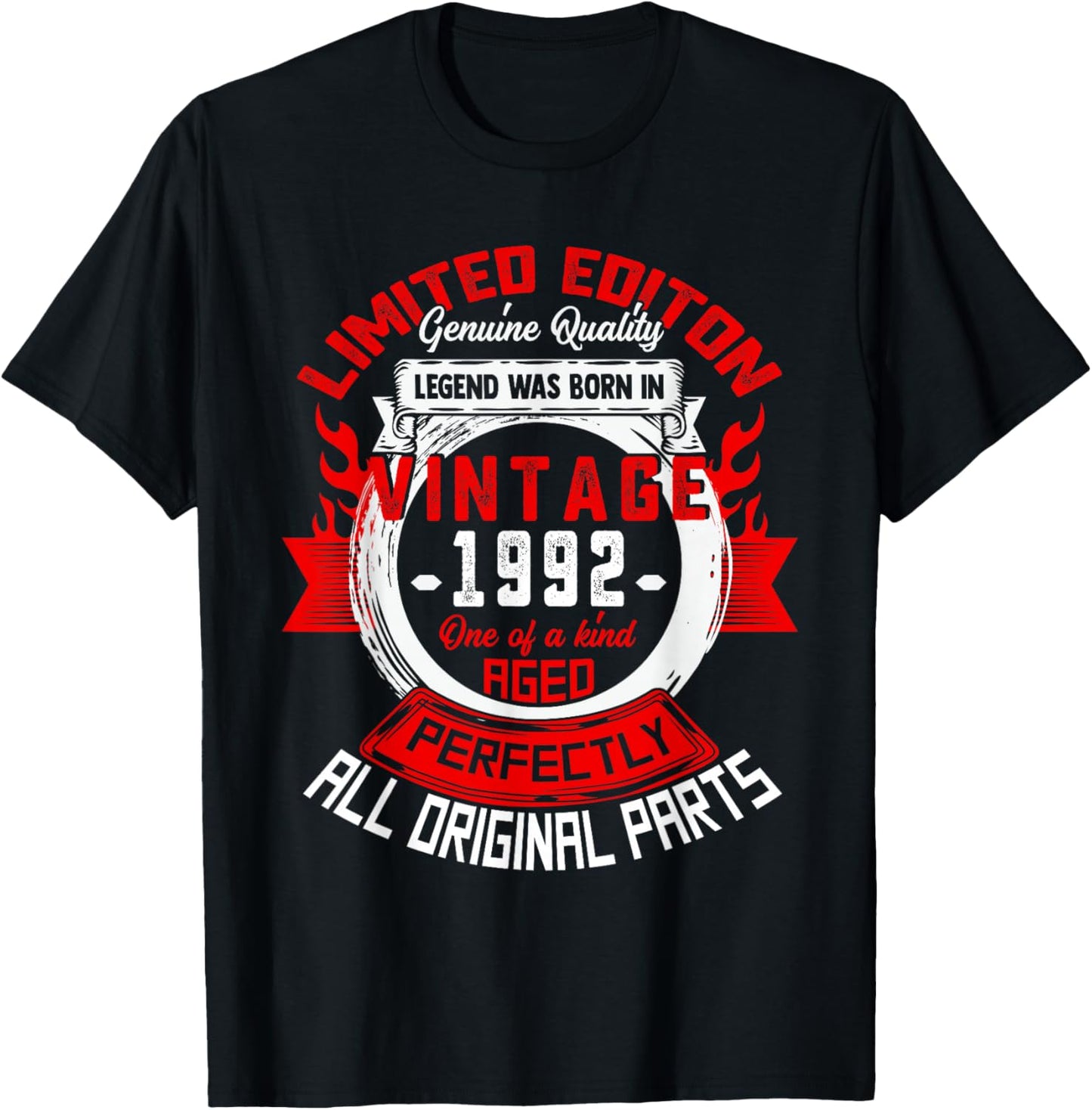 34th Birthday Gift Legend Born in 1992 34 for Years Old T-Shirt - T-Shirt | Black