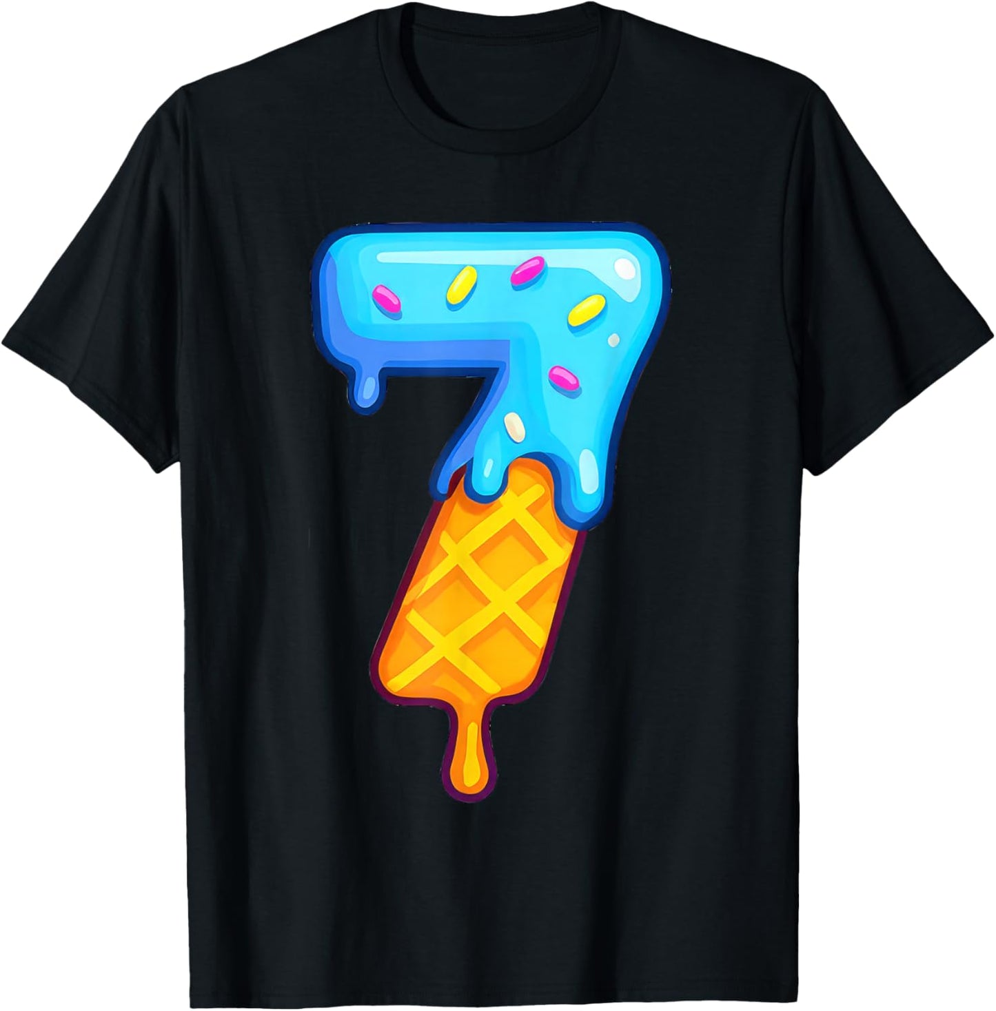 67 Meme Matching Couple Halloween Costume Ice Cream 7 Seven T-Shirt - T-Shirt | Black