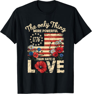 Heart Floral T-Shirt - T-Shirt | Black