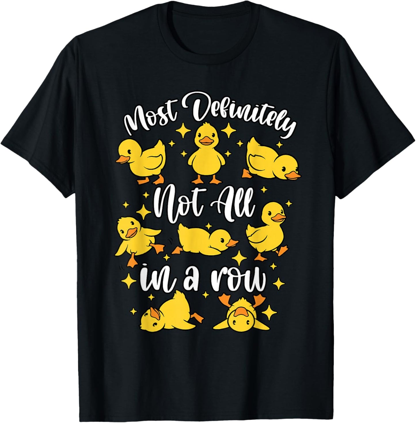 Mental Health Duck Lover Definitely Not in Row Awareness T-Shirt - T-Shirt | Black