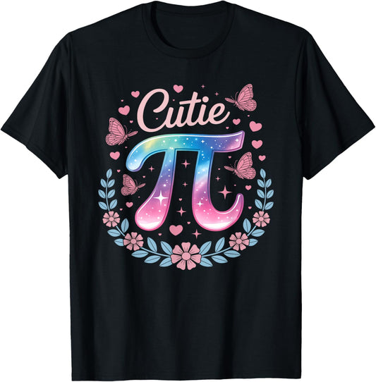 Cutie Pi Day Women Kids Men Toddler Math Teacher Student Kid T-Shirt - T-Shirt | Black
