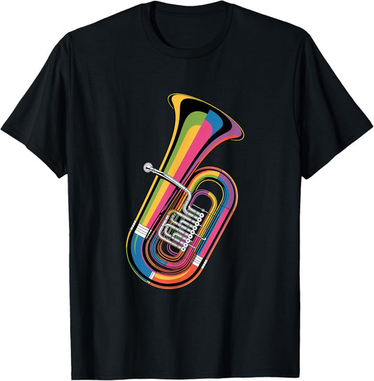Paint Art Tuba Tubist T-Shirt - T-Shirt | Black