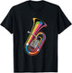 Paint Art Tuba Tubist T-Shirt - T-Shirt | Black