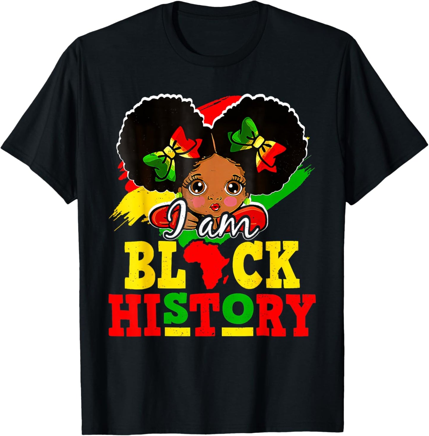 I Am Black History Month African American for Girls Kids T-Shirt - T-Shirt | Black