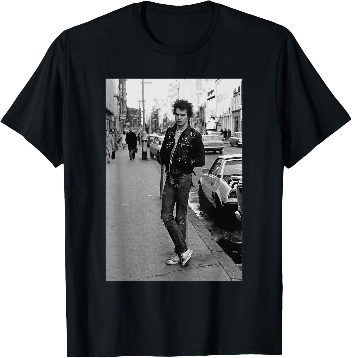 Sex Pistols Sid Vicious Punk Bass Legend 1977 T-Shirt - T-Shirt | Black