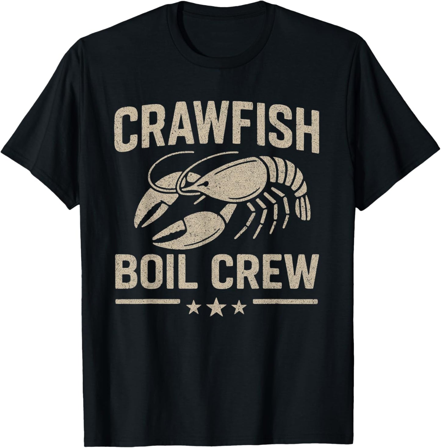 Crawfish Boil Crew Vintage Crayfish Crawdad Party Men Dad T-Shirt - T-Shirt | Black