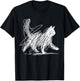 Minimalist Cat Art T-Shirt - T-Shirt | Black