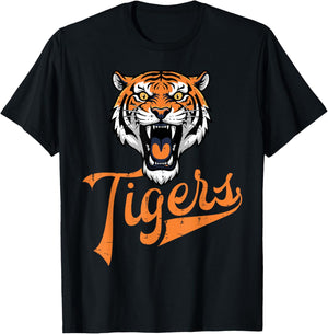 Tiger Boys Girls Teen Kids Men Youth Women T-Shirt - T-Shirt | Black