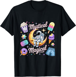 Mystical Magical Retro Aesthetic Space Gifts Men Women Kids T-Shirt - T-Shirt | Black