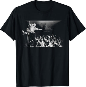 Johnny Rotten Works The Crowd Sex Pistols Holland 1977 T-Shirt - T-Shirt | Black