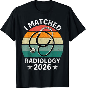 Match Day 2026 I Matched Radiology Physician Residency T-Shirt - T-Shirt | Black