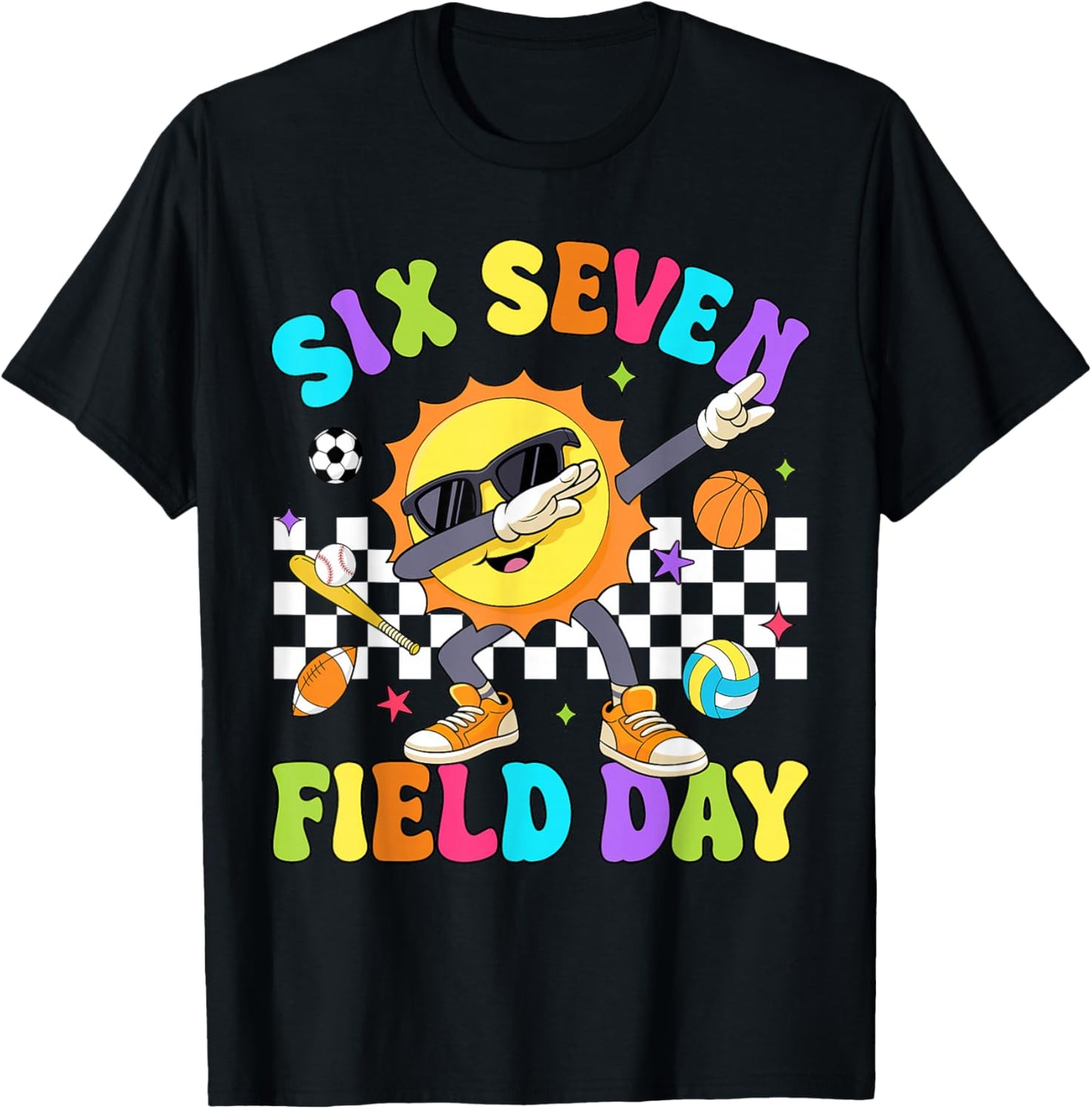 Six Seven 67 Meme Funny Field Day Let The Games Begin Kids T-Shirt - T-Shirt | Black