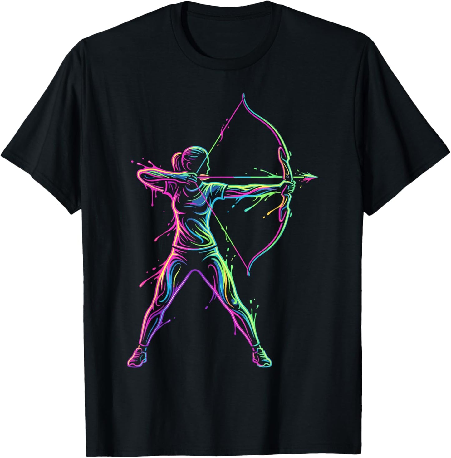 Archery Player Women Kids Girls T-Shirt - T-Shirt | Black