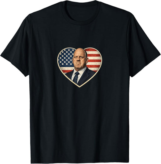 I Love Heart Tom American Patriotic Flag Support Homan T-Shirt - T-Shirt | Black