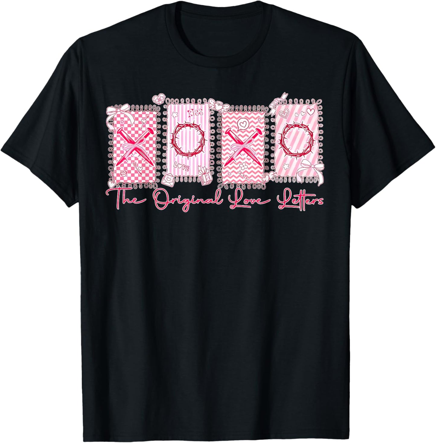 XOXO The Original Love Letters Christian Valentine Men Women T-Shirt - T-Shirt | Black