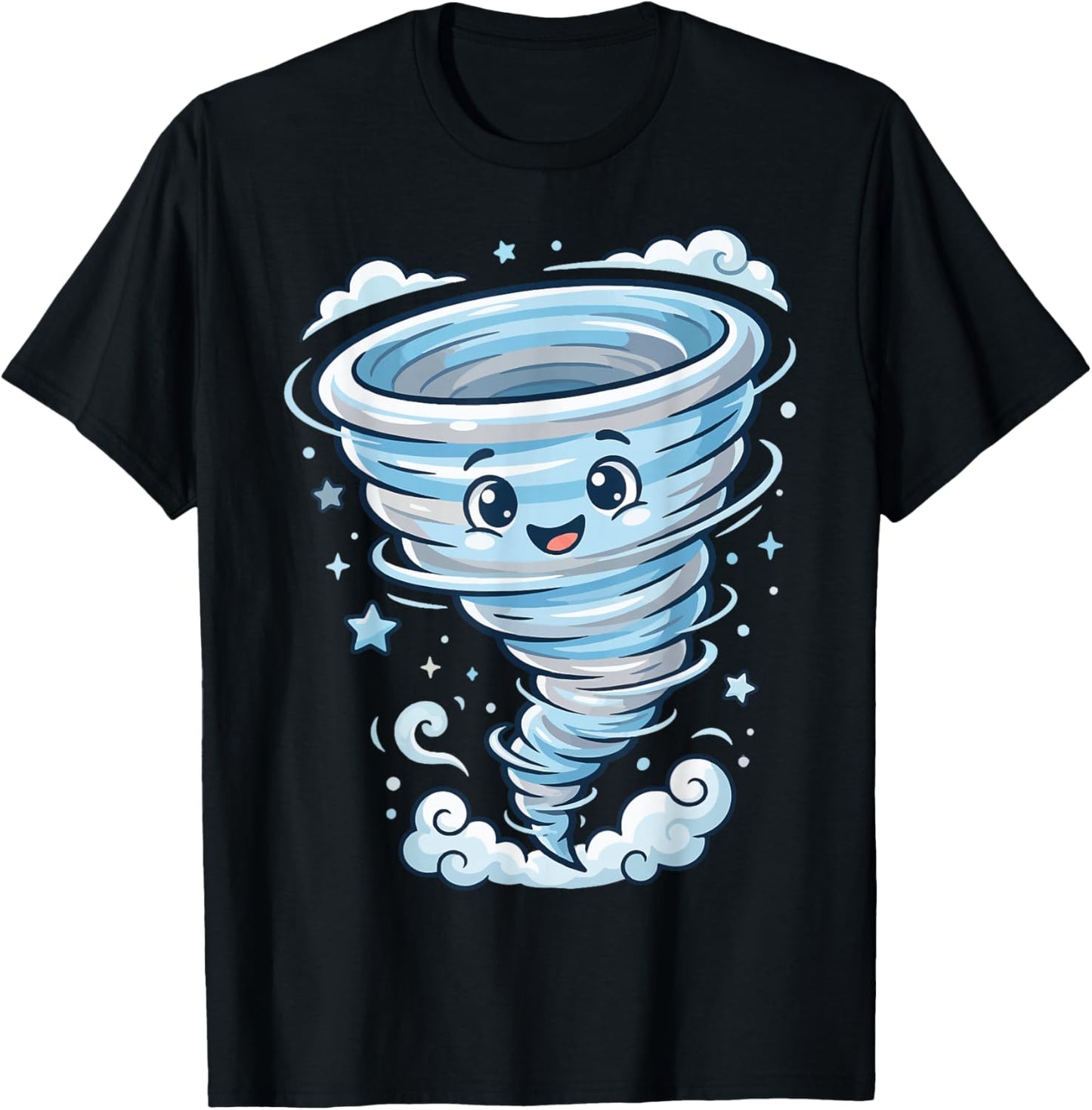 Cartoon Tornado Weather T-Shirt - T-Shirt | Black