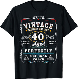 40 Year Old Gifts Limited Edition Men Vintage 40th Birthday T-Shirt - T-Shirt | Black