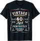 40 Year Old Gifts Limited Edition Men Vintage 40th Birthday T-Shirt - T-Shirt | Black