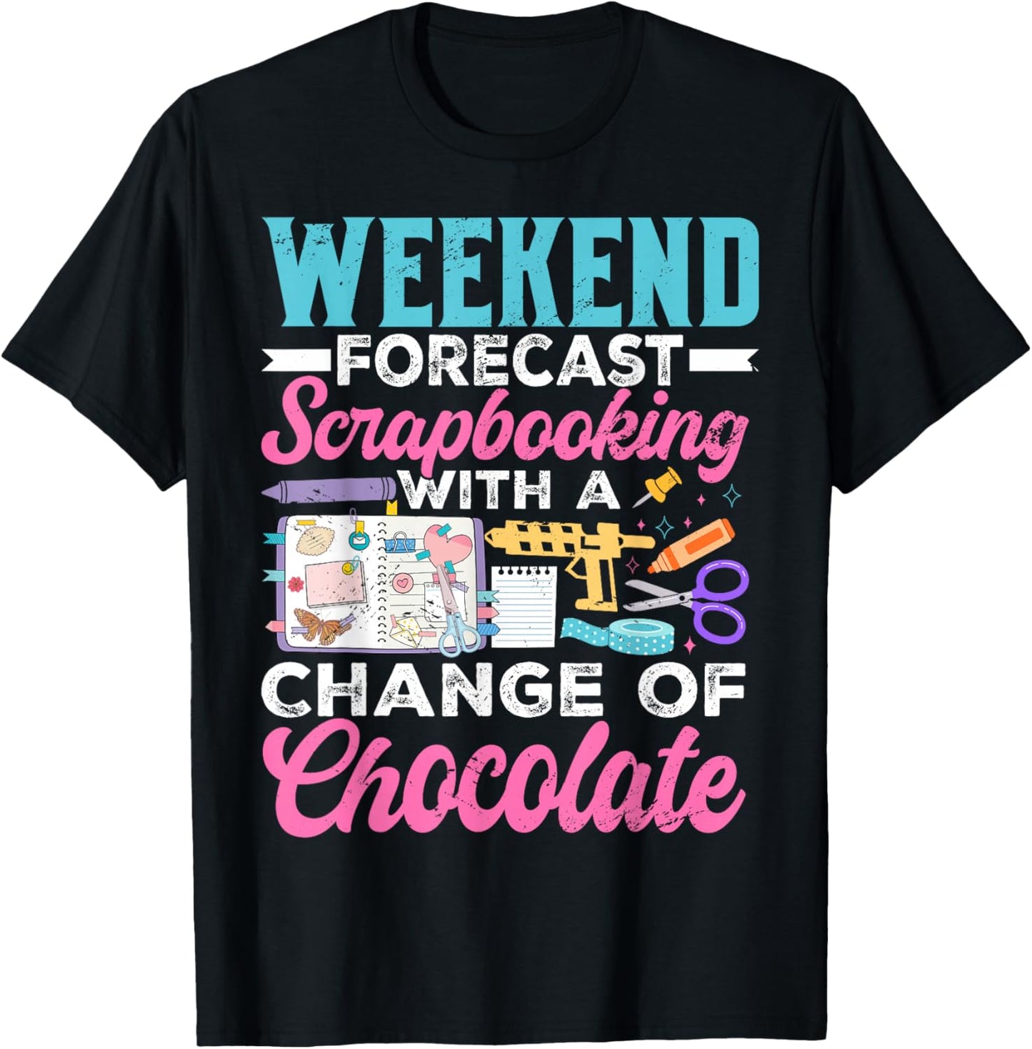 Funny Scrapbooking Art Crafting Lover Crafter T-Shirt - T-Shirt | Black