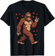 Valentines Day Bigfoot Rock Rocker Sasquatch Men Boys Kids T-Shirt - T-Shirt | Black