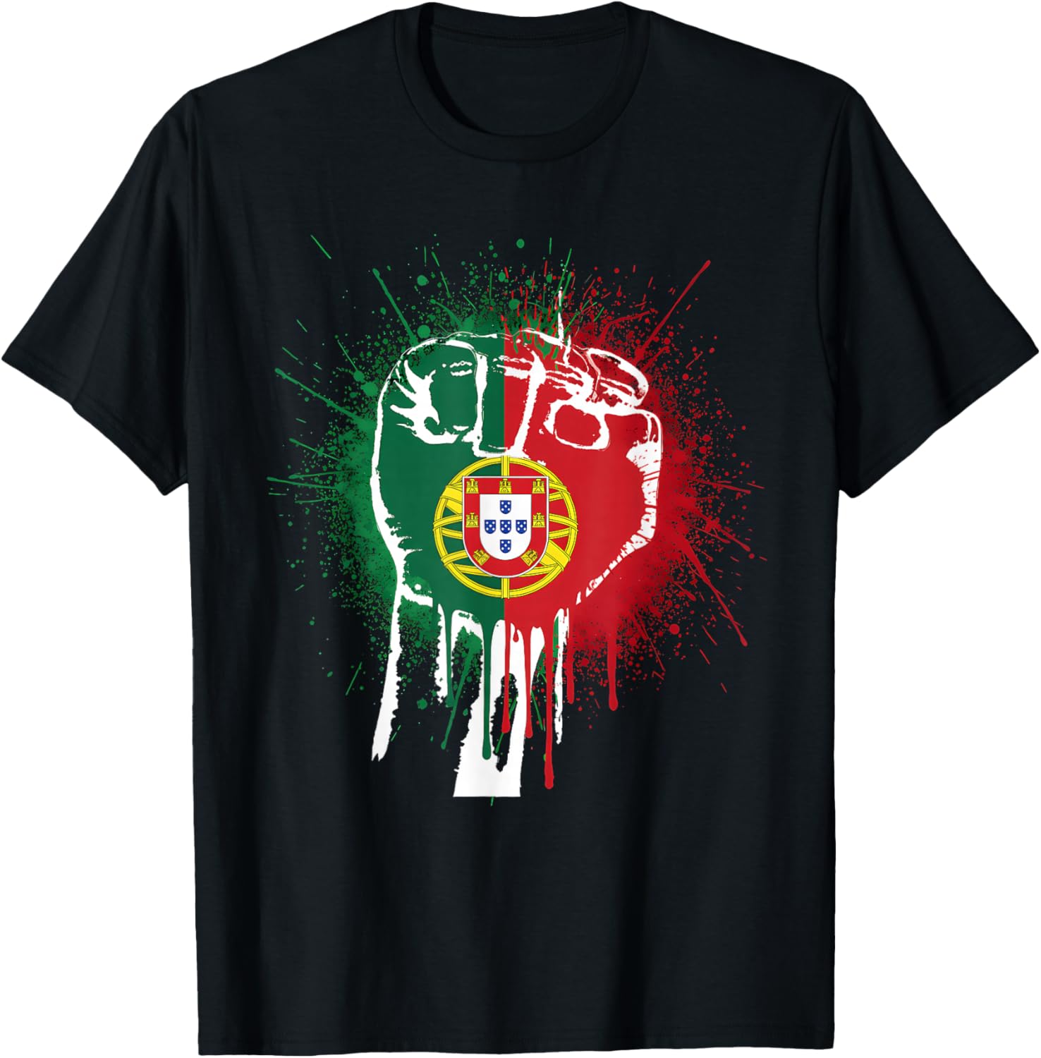 Portugal Flag Portuguese Pride Portuguese Roots Portugal T-Shirt - T-Shirt | Black