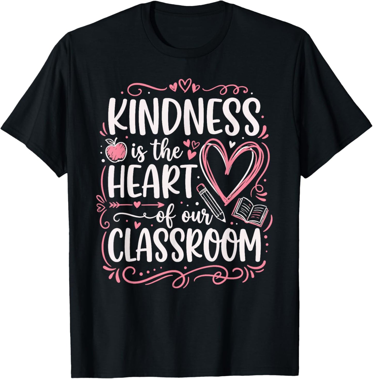 Teacher Valentine Kindness T-Shirt - T-Shirt | Black
