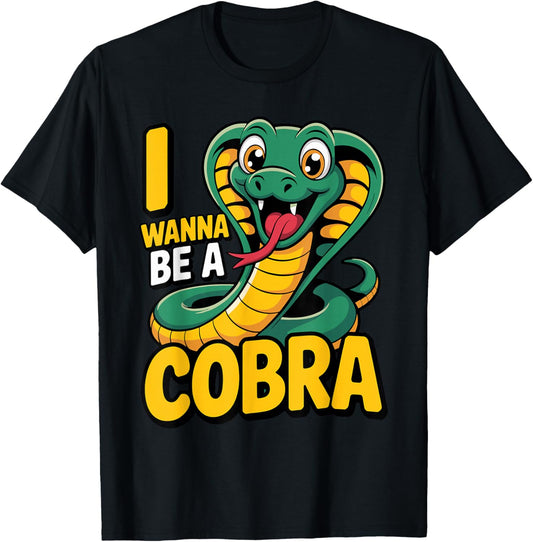 Bold King Scale Vintage Venom Fun Curled Super Retro Cobra T-Shirt - T-Shirt | Black
