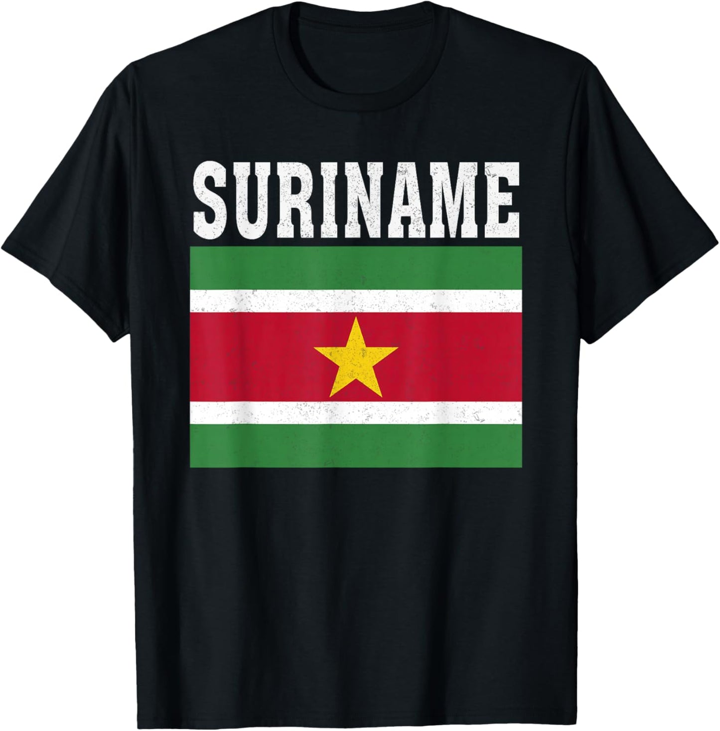 Suriname Flag Patriotic National Roots Souvenir T-Shirt - T-Shirt | Black