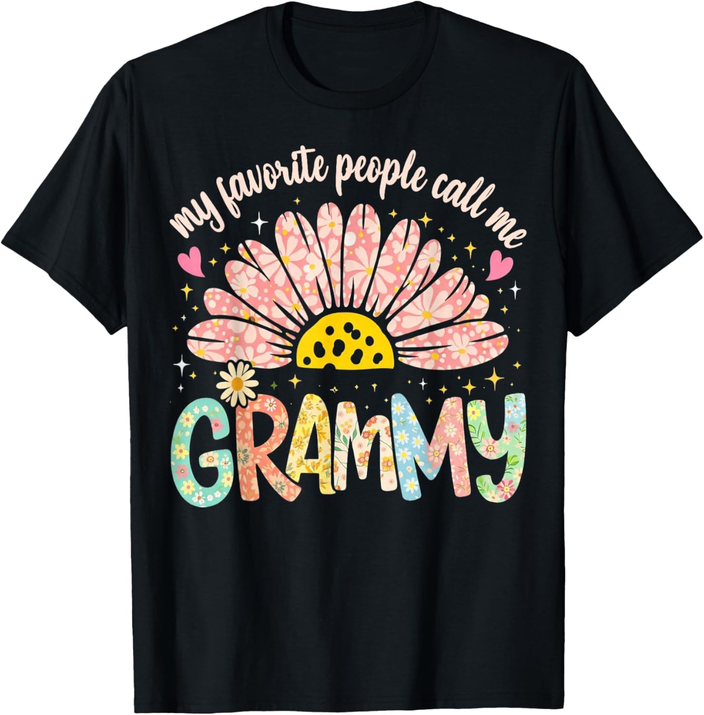 My Favorite People Call Me Grammy Grandmother T-Shirt - T-Shirt | Black