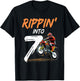 7 Year Old Boy Rippin' Into 7 Birthday Dirt Bike Themed T-Shirt - T-Shirt | Black