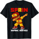 Spain Root Dab Boy Game Pixel Hispanic Heritage Spaniard Kid T-Shirt - T-Shirt | Black