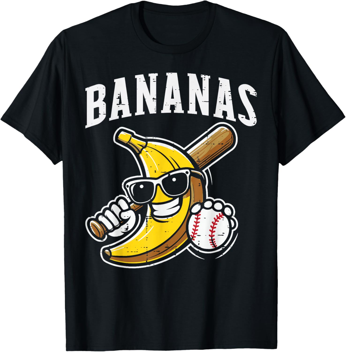 Banana Funny Men Women Kids Youth Boys Women Teen T-Shirt - T-Shirt | Black