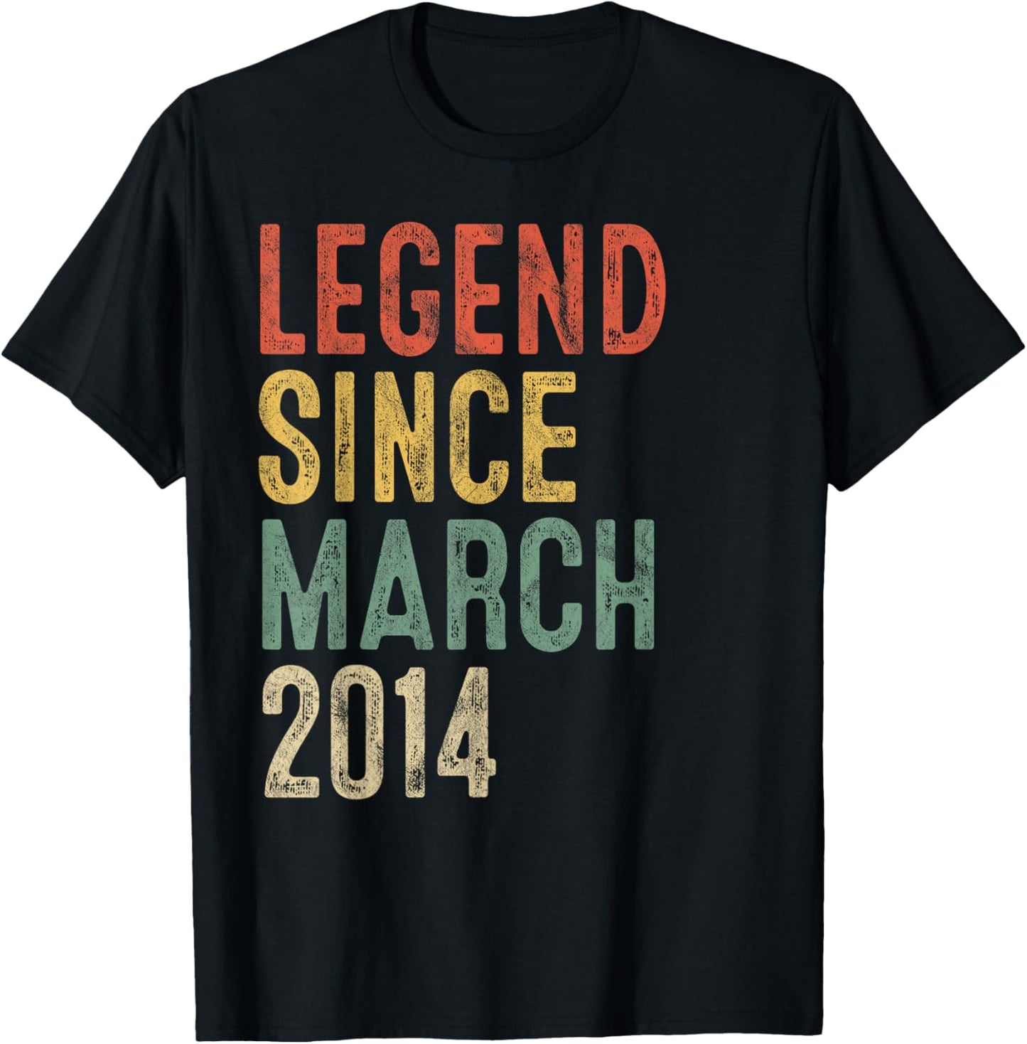 Legend March 2014 12th Birthday Boy Girl 12 Year Old T-Shirt - T-Shirt | Black