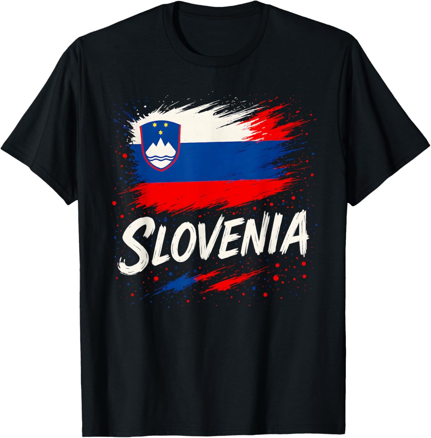 Slovenia Slovenian Flag T-Shirt - T-Shirt | Black