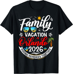 Family Vacation Orlando 2026 Beach Summer Vacation 2026 T-Shirt - T-Shirt | Black
